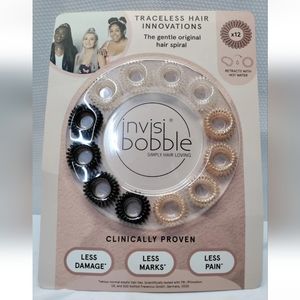 InvisiBobble Happy Healthy Hair Bundle 12 Pc Hair Spiral Set In 3 Colors